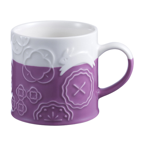 Starbucks City Mug 2016 Mid Autumn Festival Purple Relief Mug