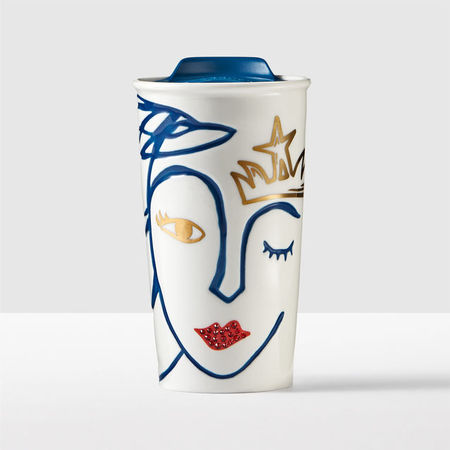 Starbucks City Mug 2016 Anniversary Swarovski  Siren Ceramic Tumbler