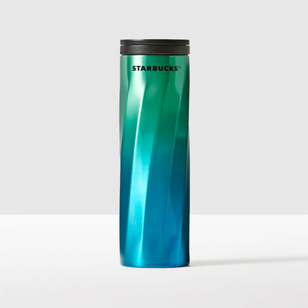 Starbucks City Mug 2016 Stainless Steel Swirl Tumbler Green Blue