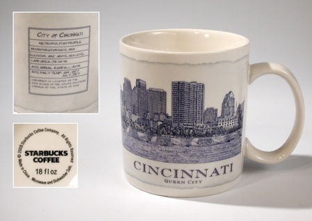 Starbucks City Mug Cincinnati  -  Queen City