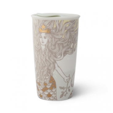 Starbucks City Mug 2016 Ceramic White Gold Siren Traveler