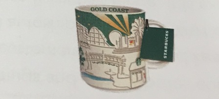 Starbucks City Mug 2016 Gold Coast Green Relief V.2