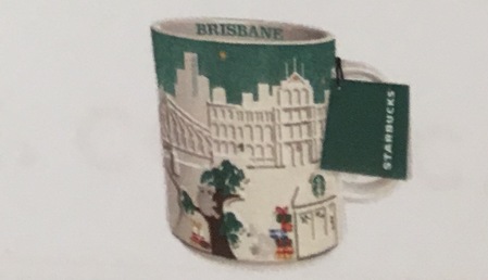 Starbucks City Mug 2016 Brisbane Green Relief V.2