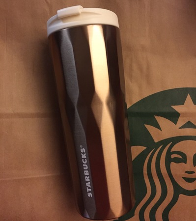 Starbucks City Mug 2016 Gold Cubic Stainless Steel Tumbler