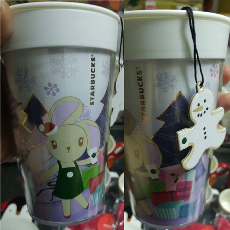 Starbucks City Mug 2016 Holiday Bunny Barista Tumbler