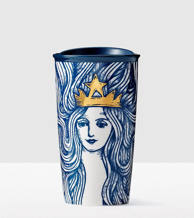 Starbucks City Mug 2016 Siren with Flowing Hair Double Wall Traveler