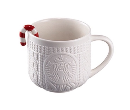 Starbucks City Mug 2016 Christmas Candycane Spoon mug
