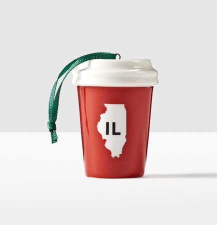 Starbucks City Mug 2016 Illinois State Ornament