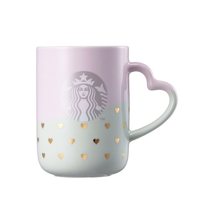 Starbucks City Mug 2017 Valentine's Day Gold Hearts Siren Mug