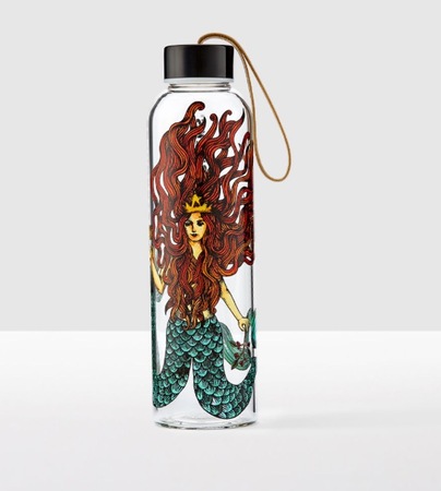 Starbucks City Mug 2017 Siren Glass Water Bottle