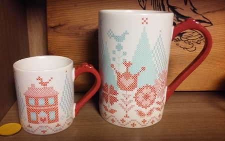 Starbucks City Mug 2014 valletine Cross-stitch demi