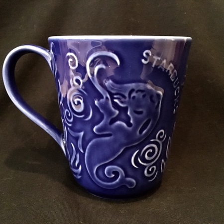 Starbucks City Mug Vintage Cobalt Blue Siren 16oz