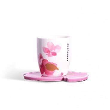 Starbucks City Mug 2017 Cherry Blossom 8oz mug with petal saucer