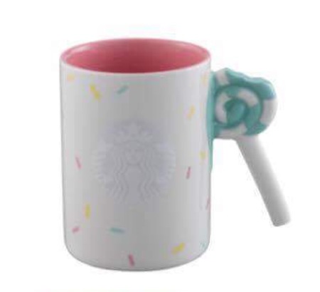Starbucks City Mug 2017 Lollipop Handle Pink Mug