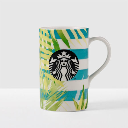 Starbucks City Mug 2017 Palm Tree Green Stripes Mug