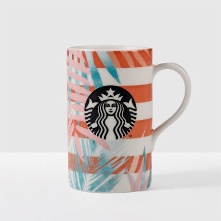 Starbucks City Mug 2017 Palm Tree Orange Stripes Mug