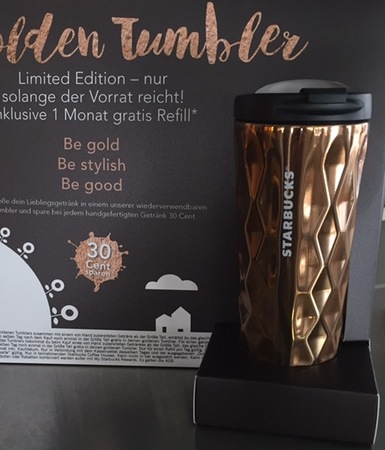 Starbucks City Mug 2017 One Month Refill Golden Tumbler