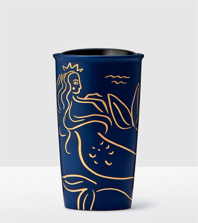 Starbucks City Mug USA 2017 Golden Siren at Sea Anniversary Navy Tumbler