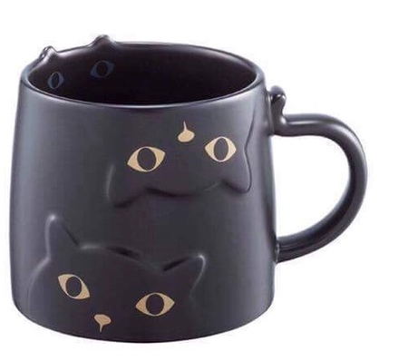 Starbucks City Mug 2017 Halloween Black Cat Relief Mug