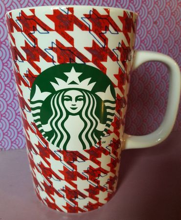 Starbucks City Mug 2017 Geo Red Houndstooth holiday mug 12 oz