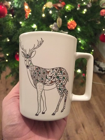 Starbucks City Mug 2017 Deer Holiday Mug