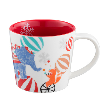 Starbucks City Mug 2017 Circus Elephant Red Mug