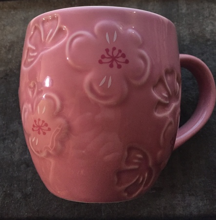 Starbucks City Mug 2015 Pink Plum Blossom Relief Mug