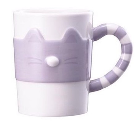 Starbucks City Mug 2018 Valentine's Day Purple Kitty Mug