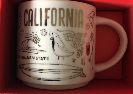 Starbucks City Mug 2018 California Gold Holiday Been There Series