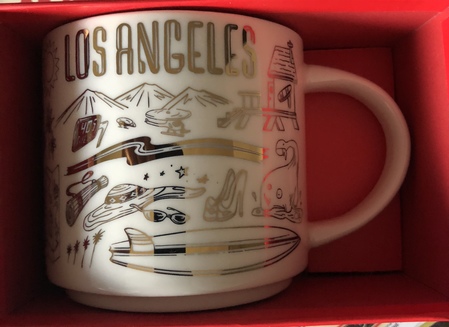 Starbucks City Mug 2018 Los Angeles Gold Holiday Been There Series