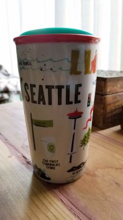 Starbucks City Mug 2017 Seattle Double Wall Ceramic Tumbler
