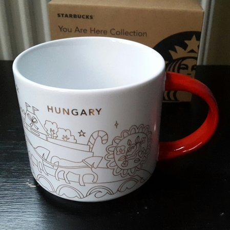 Starbucks City Mug 2018 Hungary Christmas YAH 14 oz