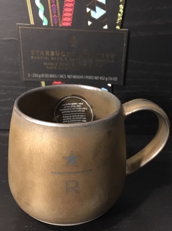 Starbucks City Mug 2018 Gold 12 oz Reserve Abbey Mug