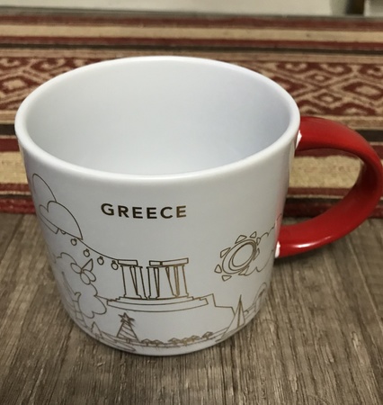 Starbucks City Mug 2018 Greece Christmas YAH 14 oz