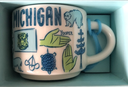 Starbucks City Mug Michigan BTC ornament