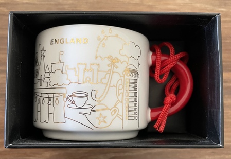 Starbucks City Mug 2018 England Xmas Yah Ornament