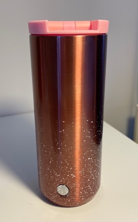 Starbucks City Mug 2020 12 oz. Valentine's Day Pink Speckled Vacuum Insulated Tumbler