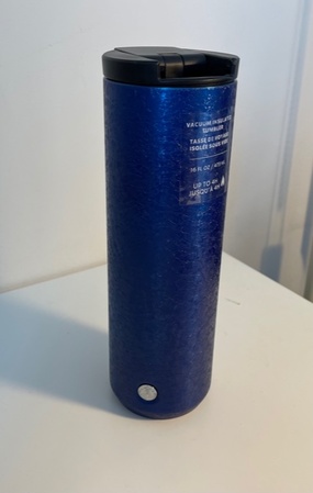 Starbucks City Mug 16 oz. Cobalt Blue Cracked Finish Vacuum Insulated Stainless Tumbler