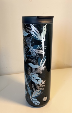 Starbucks City Mug 2021 16 oz. Holiday #1 Floral Vacuum Insulated Stainless Tumbler