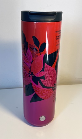 Starbucks City Mug 2021 16 oz. Holiday #2 Floral Vacuum Insulated Stainless Tumbler