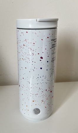 Starbucks City Mug 2022 12 oz. Spring White Paint Speckled Vacuum Insulated Stainless Tumbler