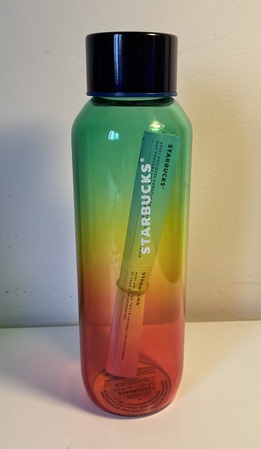Starbucks City Mug 2022 20 oz. Green Yellow Red Ombre Water Bottle