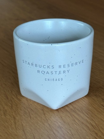 Starbucks City Mug Chicago 3 oz. Roastery Speckled Gray Beveled Demitasse Mug