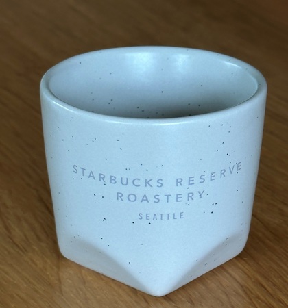 Starbucks City Mug Seattle 3 oz. Roastery Speckled Gray Beveled Demitasse Mug