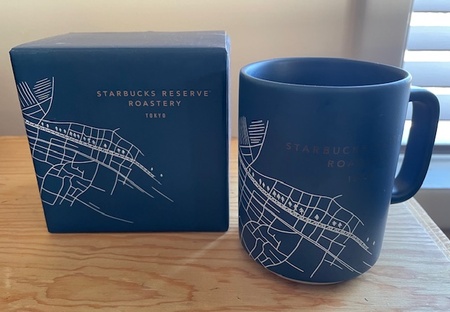 Starbucks City Mug 2023 355 ml. Tokyo Reserve Roastery Boxed Blue Map Mug